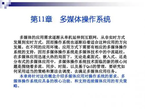 多媒体操作系统-PPT课件