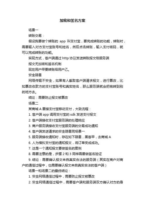 加密和签名方案