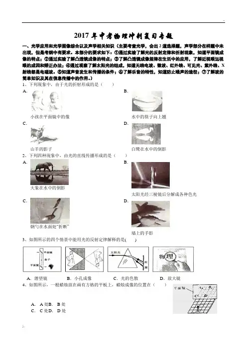 2017年中考物理冲刺专题复习