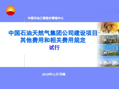 中国石油天然气集团公司建设项目其他费用与相关费用规定-PPT精选文档