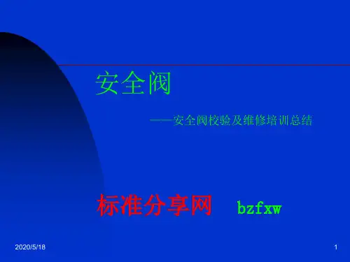 2019年最新-安全阀校验及维修培训总结-精选文档