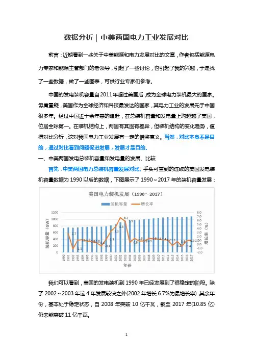 数据分析｜中美两国电力工业发展对比