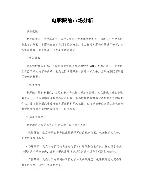 电影院的市场分析