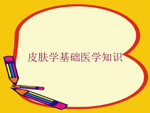 皮肤学基础医学知识培训课件