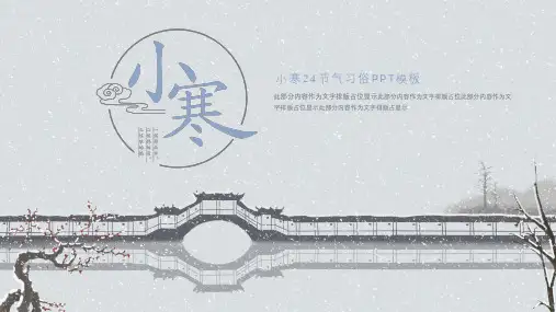 二十四节气小寒节气介绍演示模板