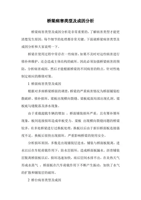 桥梁病害类型及成因分析.doc