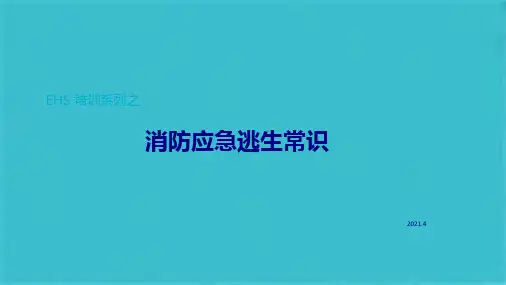 消防应急逃生常识(共31张PPT)