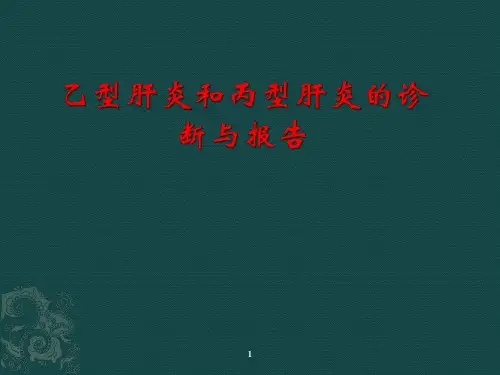 乙型肝炎和丙型肝炎的诊断与报告