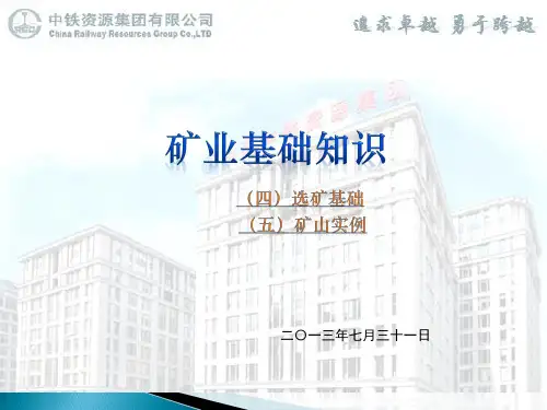 矿业基础培训(四五)--选矿基本常识和案例