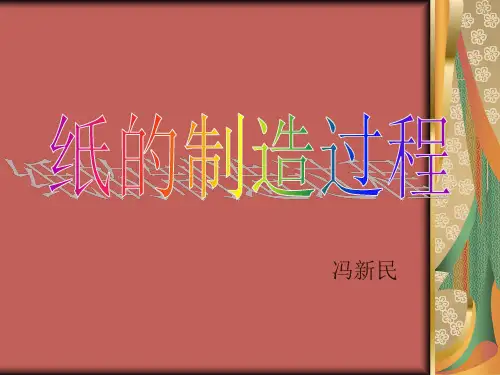纸的制造过程