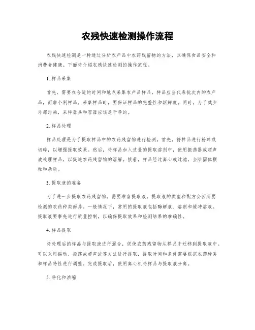 农残快速检测操作流程