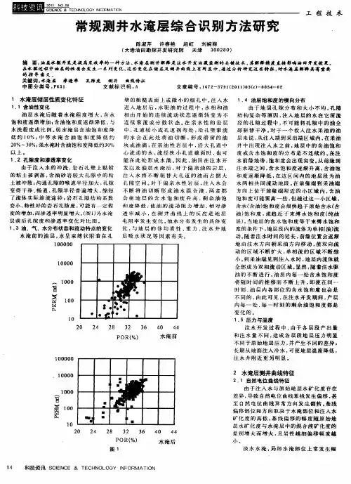 常规测井水淹层综合识别方法研究