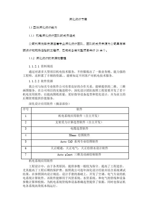 深化设计方案