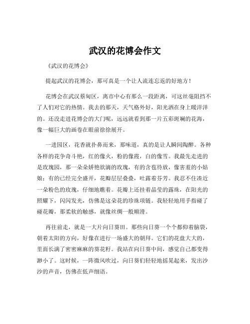 武汉的花博会作文