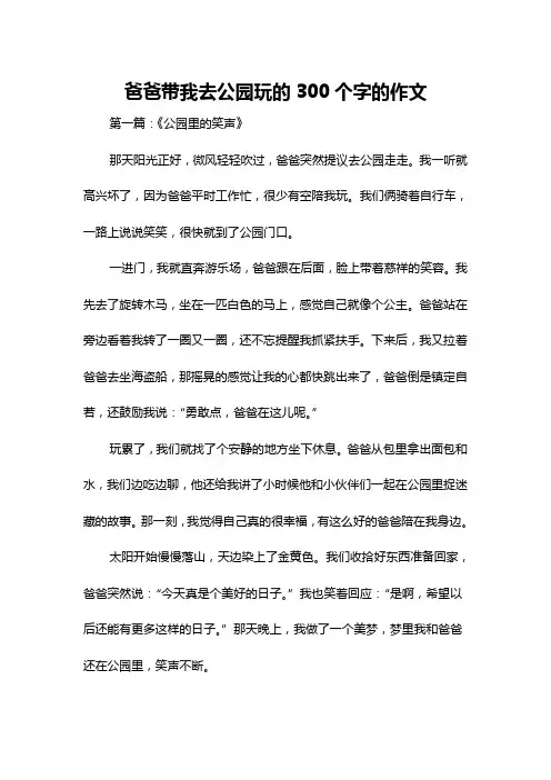爸爸带我去公园玩的300个字的作文