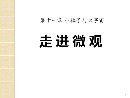 沪科版八年级物理 (走进微观)小粒子与大宇宙新课件教育