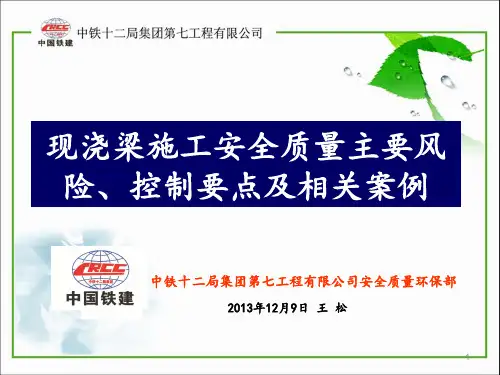 现浇梁施工安全、质量控制要点PPT课件