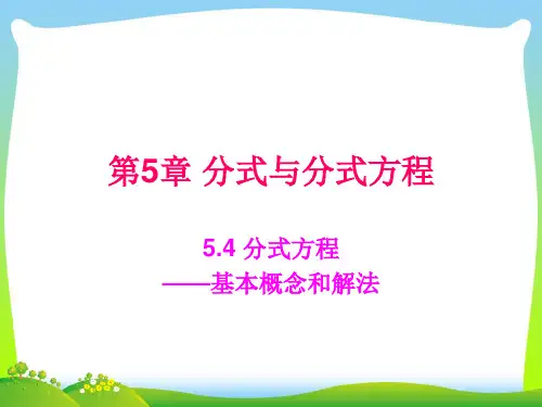 【最新】北师大八年级数学下册第五章《分式方程 2》公开课课件.ppt