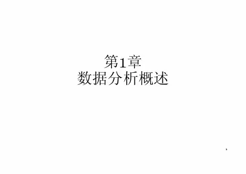 《POWERBI数据处理和分析》课件  第1章 数据分析概述