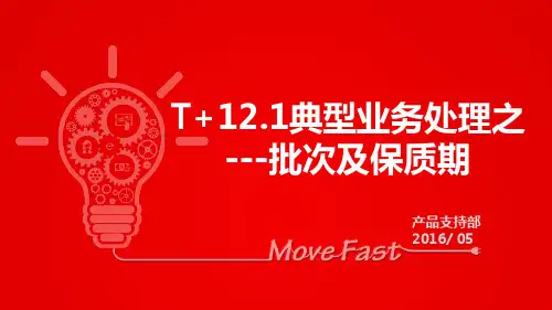 用友T+典型业务处理模板-批次及保质期管理