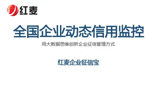 红麦企业征信产品介绍