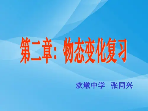 物态变化复习ppt25 苏科版优质课件优质课件