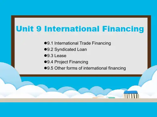 金融专业英语 Unit 9 International Financing