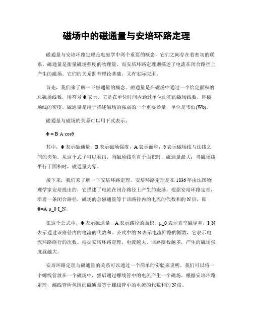 磁场中的磁通量与安培环路定理