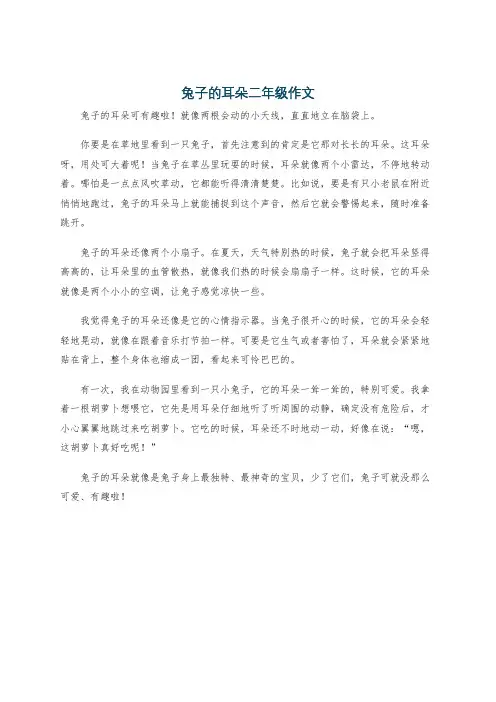 兔子的耳朵二年级作文