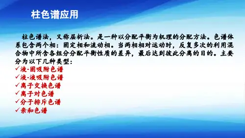 色谱分析—柱色谱(分析化学课件)
