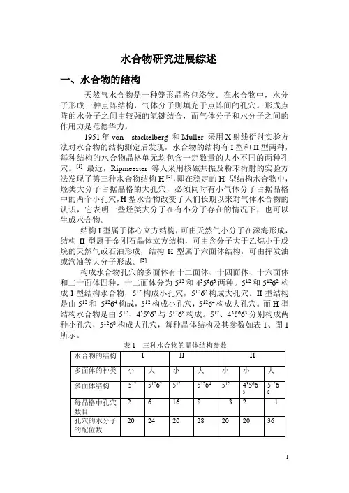 水合物综述3