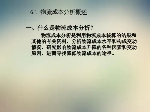物流成本效益分析