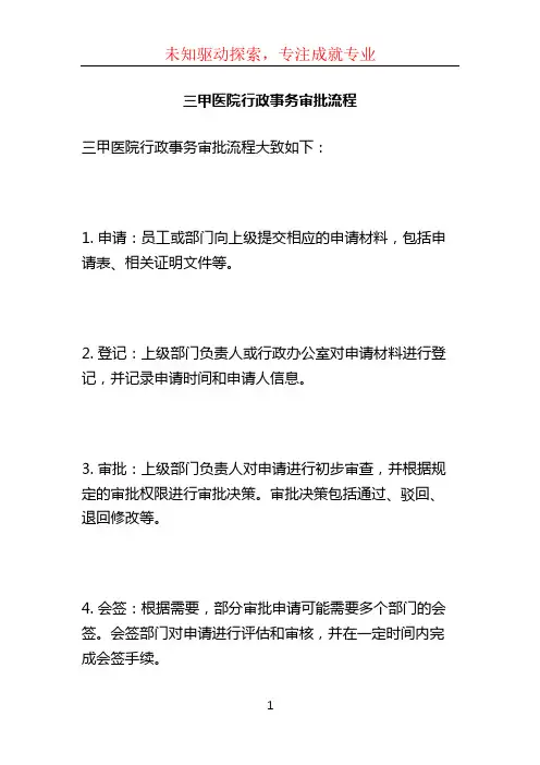 三甲医院行政事务审批流程 (2)