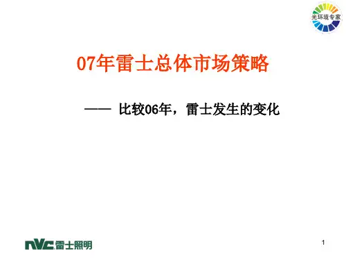 雷士照明总体市场策略