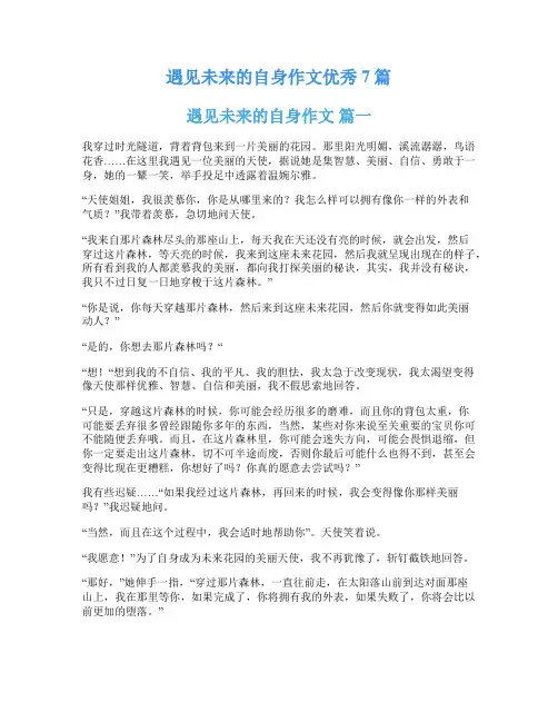遇见未来的自身作文优秀7篇