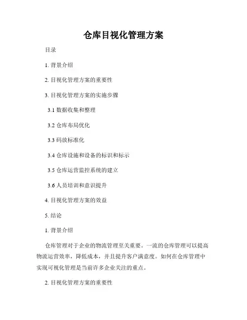 仓库目视化管理方案