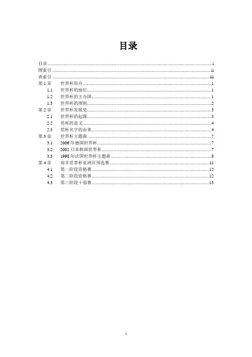世界杯简介--最专业的简介