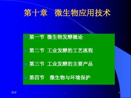 第十章微生物应用技术ppt课件
