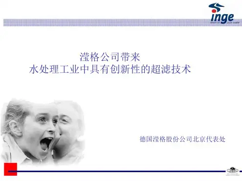 INGE-ppt超滤技术资料