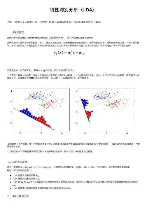 线性判别分析（LDA）
