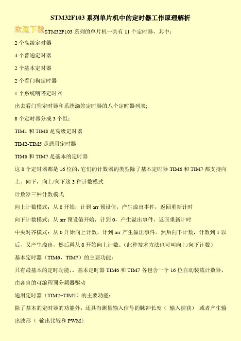 STM32F103系列单片机中的定时器工作原理解析