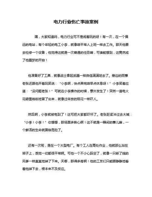 电力行业伤亡事故案例