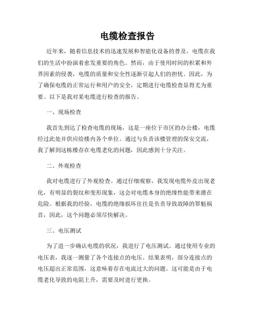 电缆检查报告