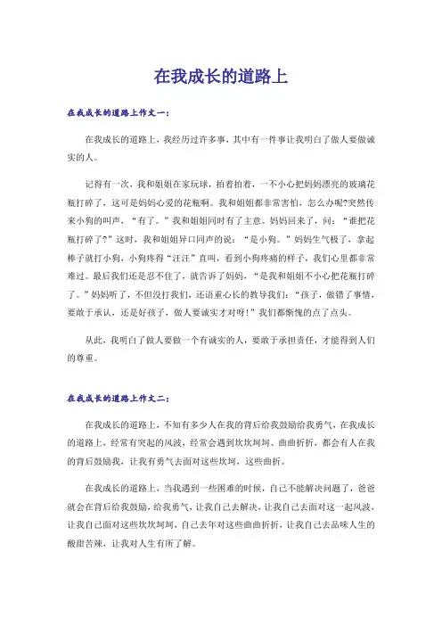 在我成长的道路上