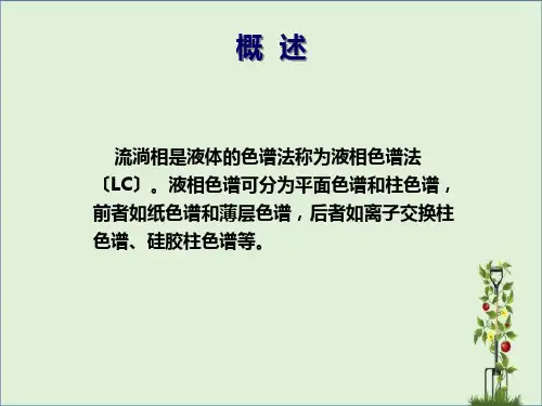 仪器分析9-经典液相色谱法概要