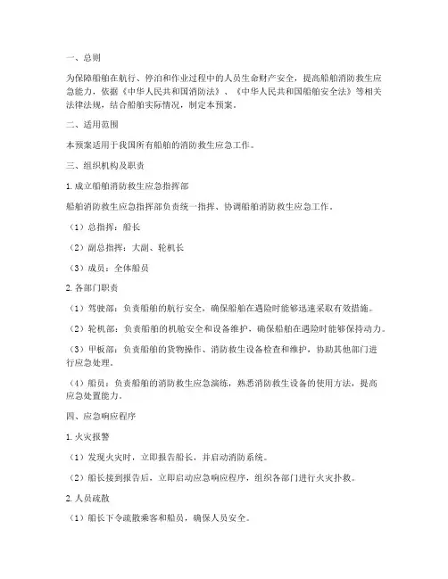 船舶消防救生应急预案