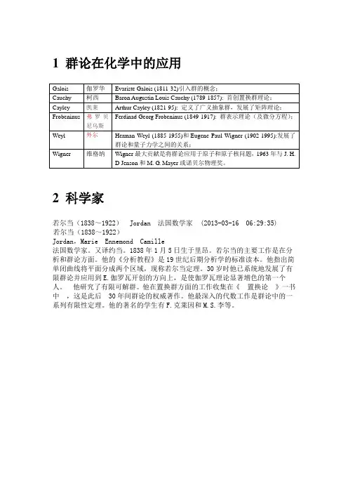 5 群论 群论的发展史