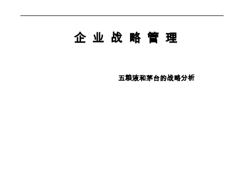 五粮液与茅台的战略分析对比