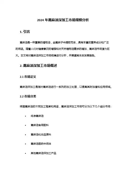 2024年蓖麻油深加工市场规模分析
