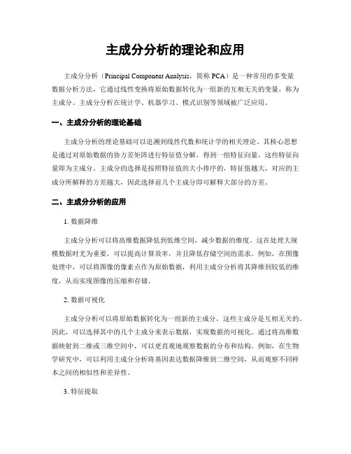 主成分分析的理论和应用